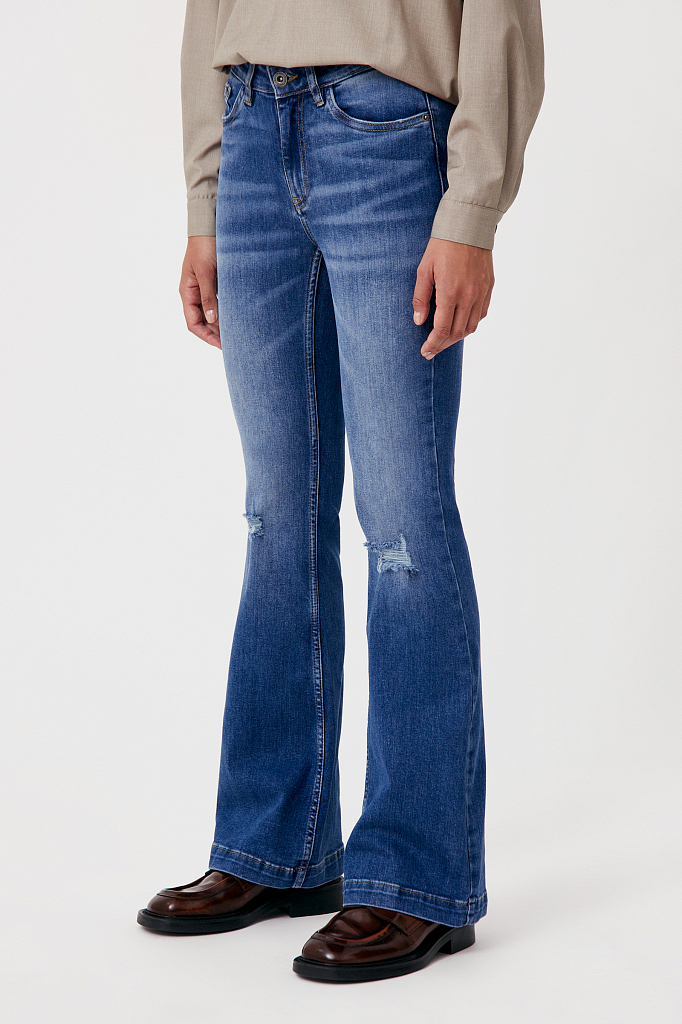 Брюки женские (джинсы) Finn Flare FAB15004 темно-синий W32L34