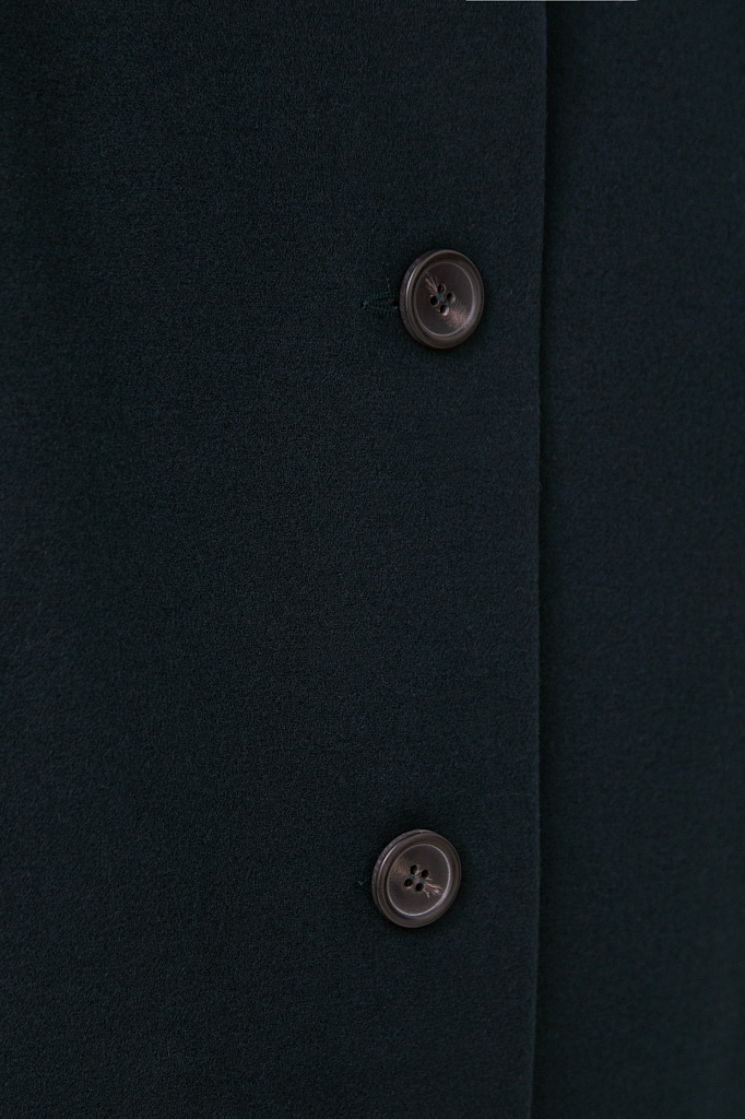 Пальто женское Finn Flare FAB110209 зеленое M