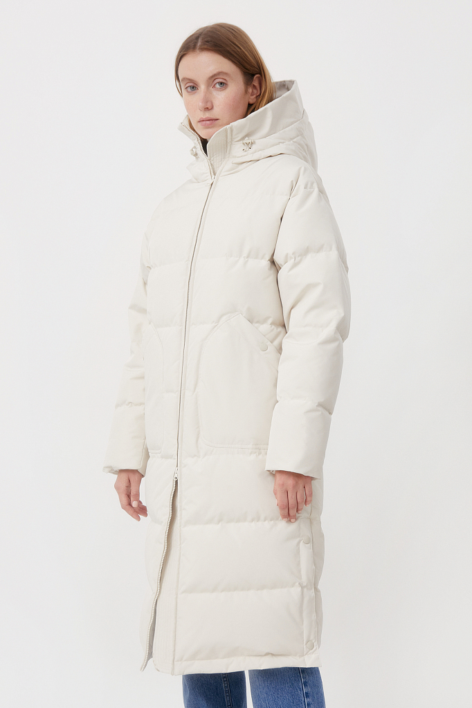 Пальто женское Finn Flare FAB11086 молочный XL