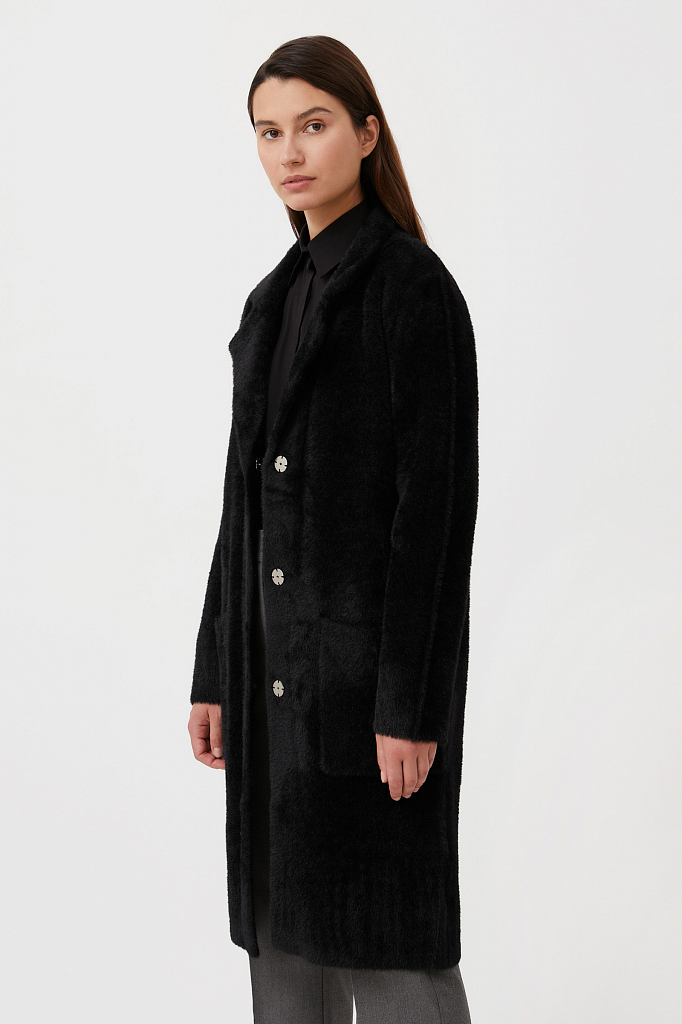 Пальто женское Finn Flare FAB11103 черное S