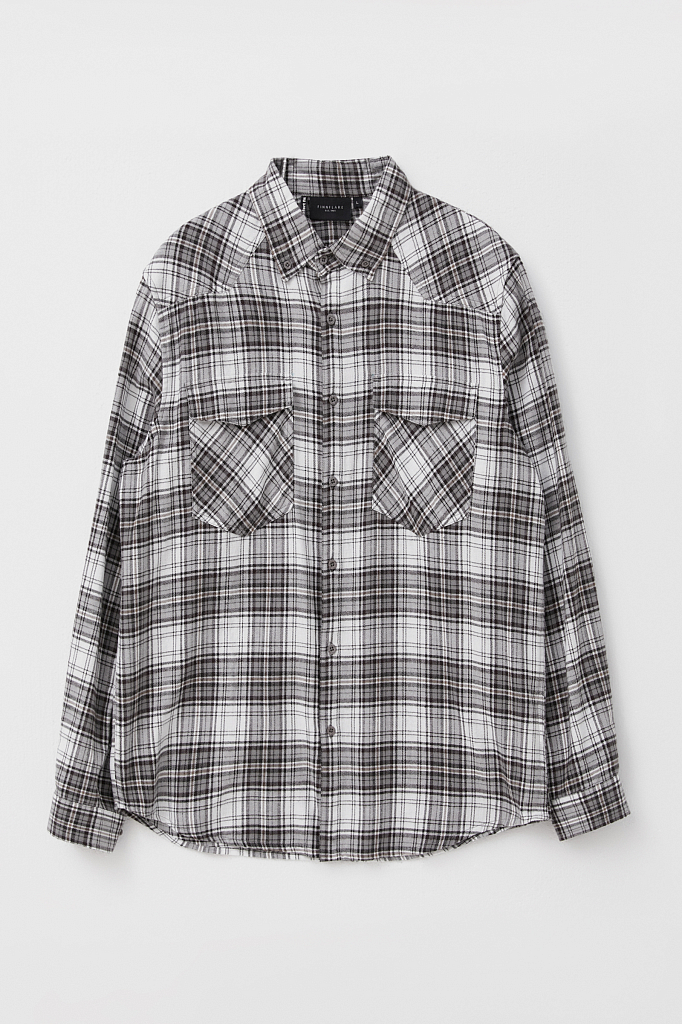 Рубашка мужская Finn Flare FAB21055 серый 2XL