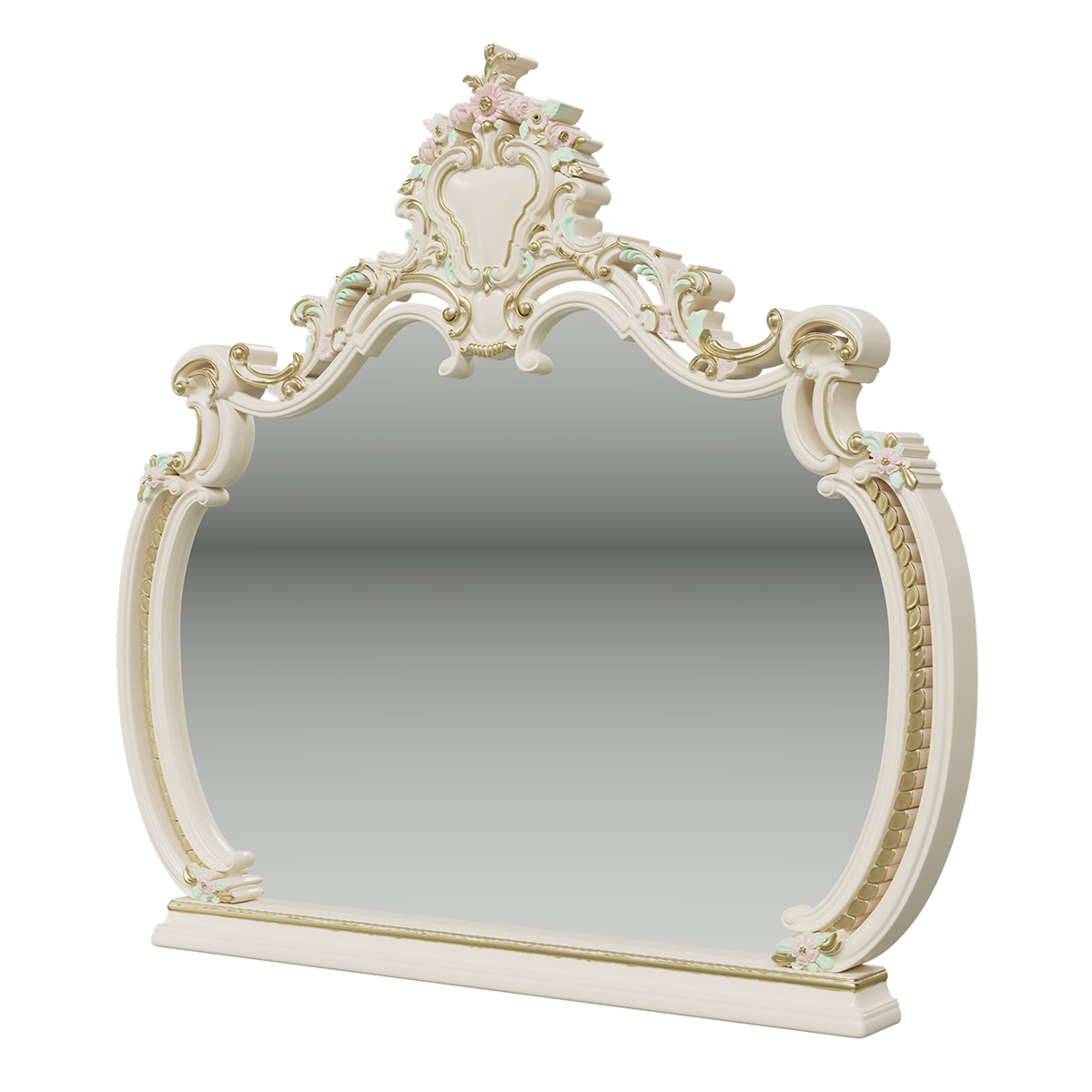 Зеркало Мэри-Мебель Шейх СШ-06 слоновая кость, 136х11х127 см