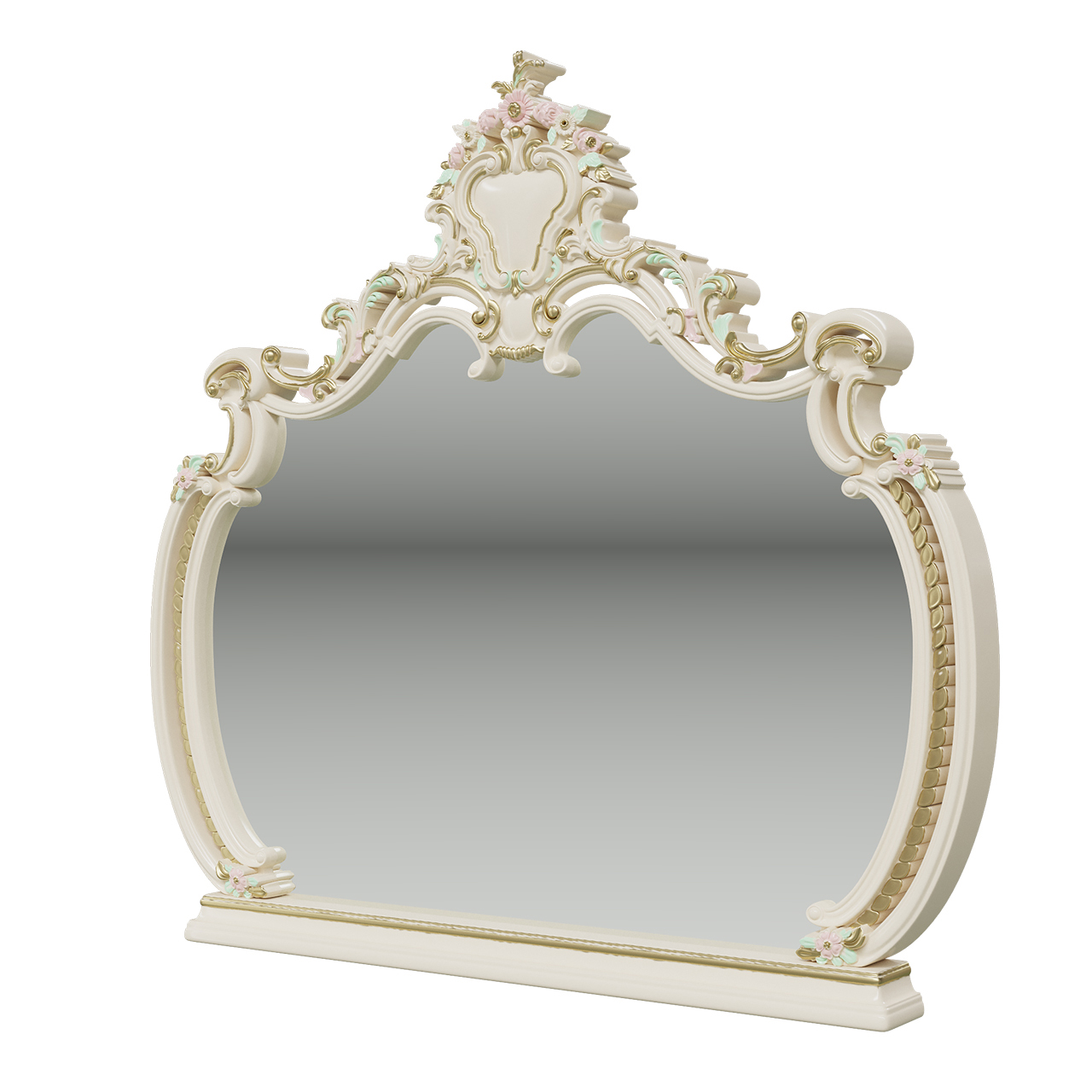 Зеркало Мэри-Мебель Шейх ГШ-07 слоновая кость, 136х11х127 см