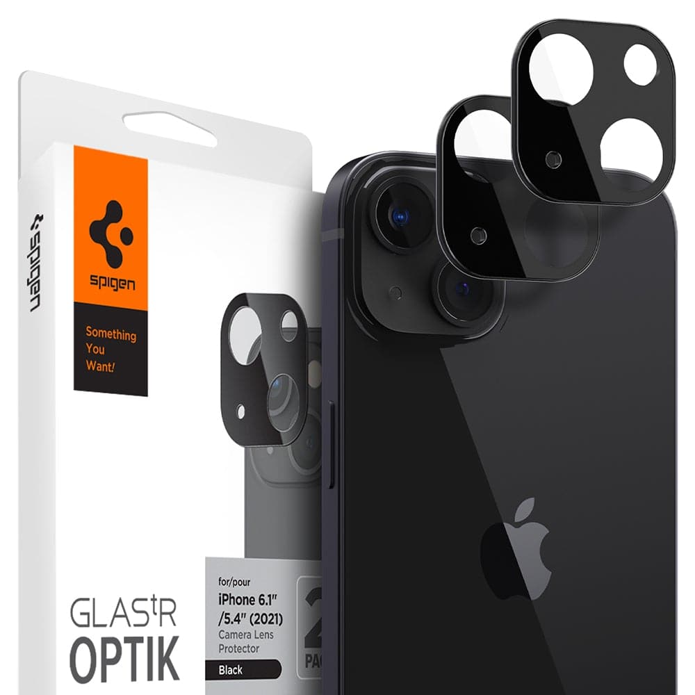 Защитное стекло Spigen GLAS.tR Optik (AGL03395) для камеры iPhone 13/13 mini 2 шт (Black)