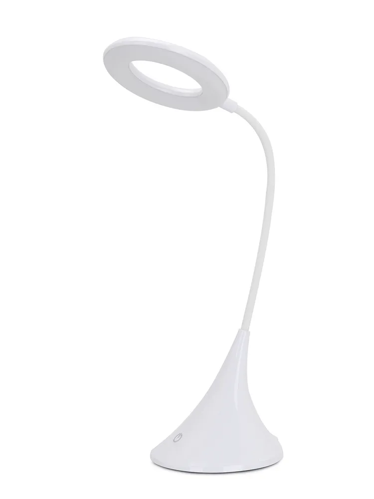 Светодиодный светильник на гибкой стойке, 8Вт, на металлической струбцине Леда С20-038 белый