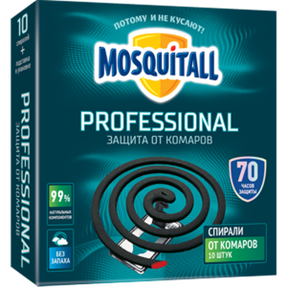 Mosquitall Спирали от комаров "Профессиональная защита", 10 шт. - купить в НУТЧ, цена на Мегамаркет