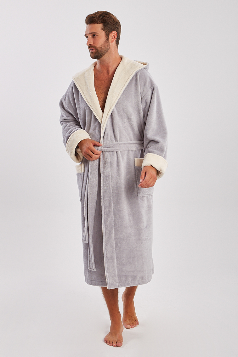 Домашний халат мужской Peche Monnaie Zeus серый XL
