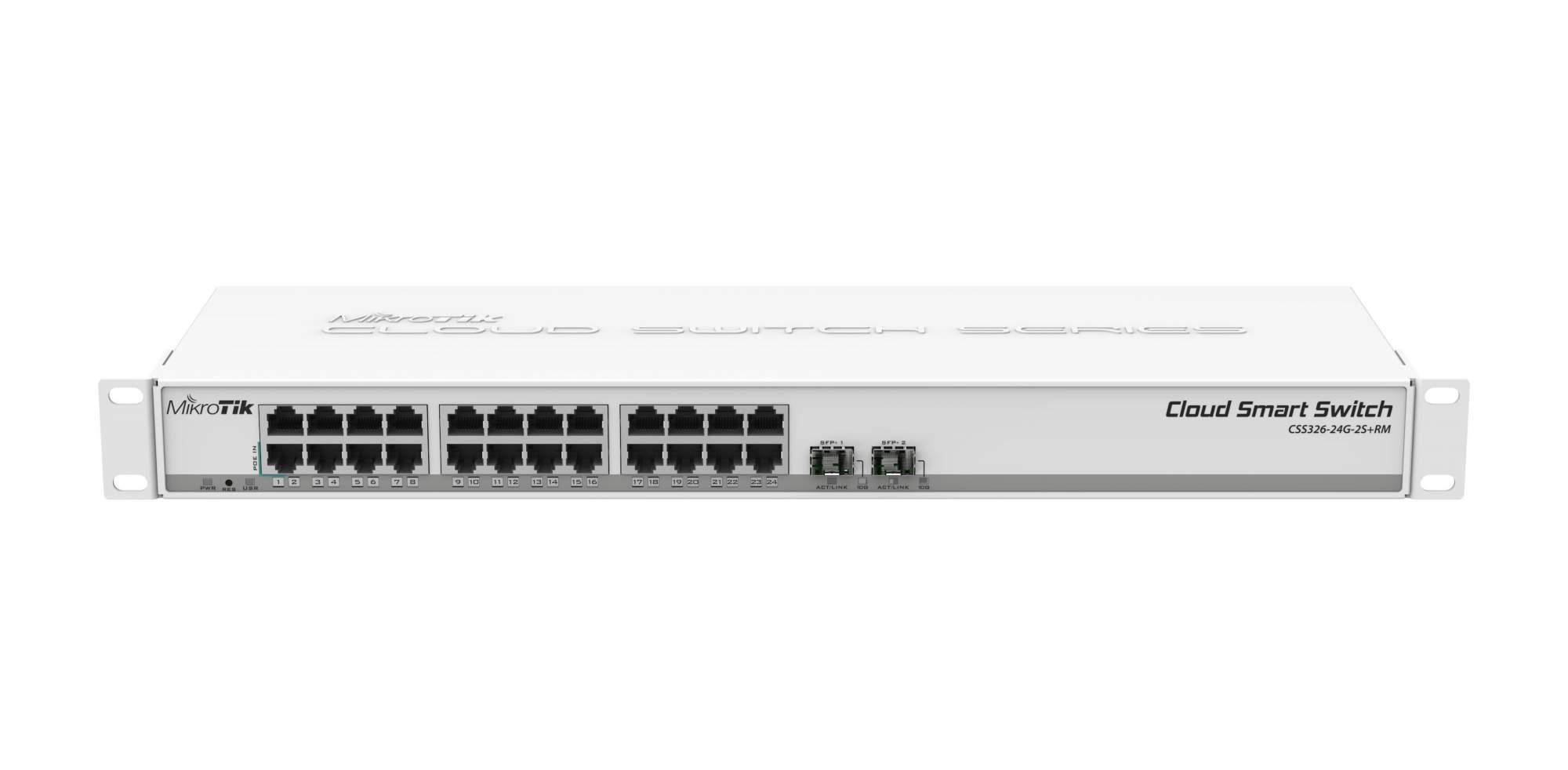 Коммутатор Mikrotik CSS326-24G-2S+RM белый, купить в Москве, цены в интернет-магазинах на Мегамаркет