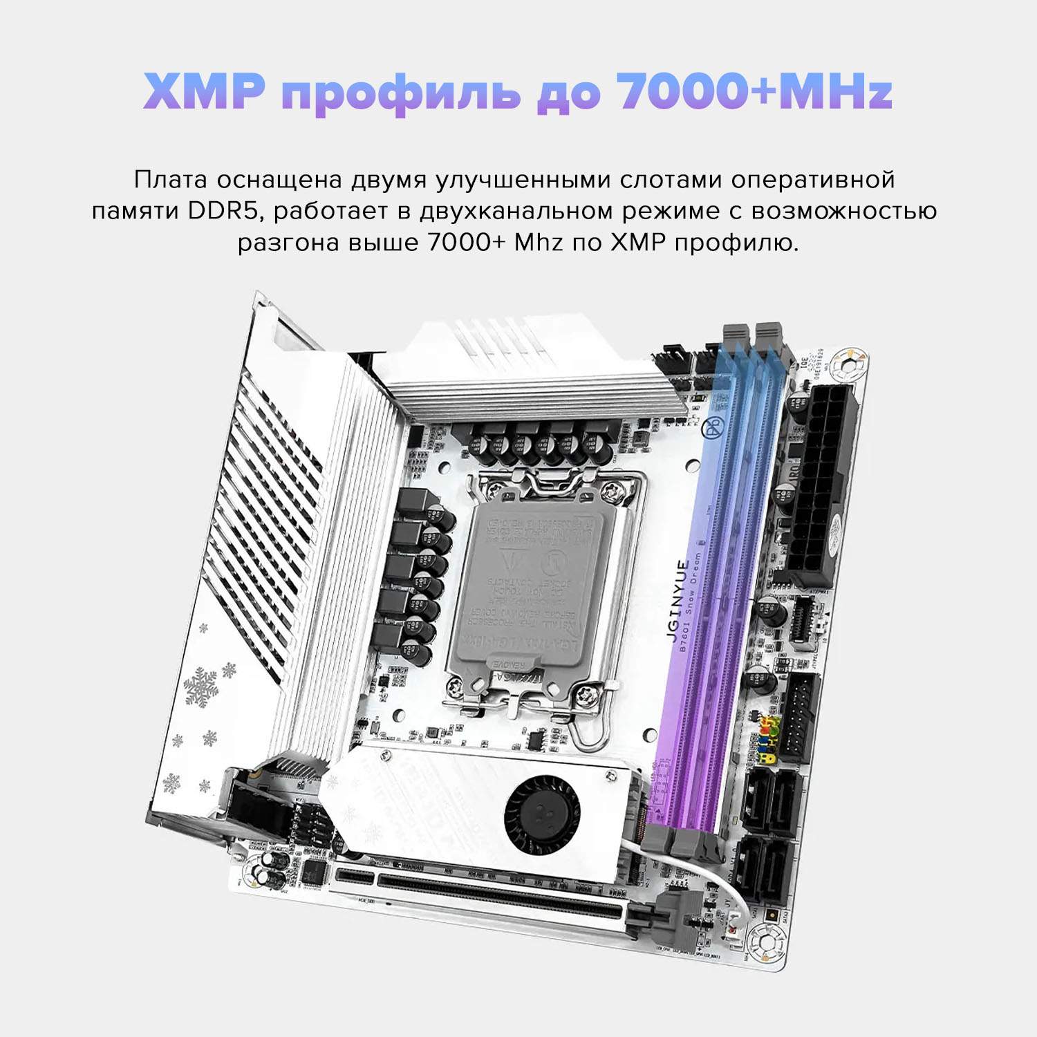 Материнская плата JGINYUE B760I Snow Dream D5 (B760ITXD5