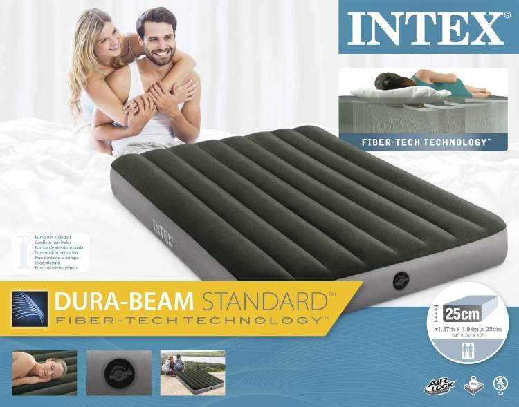 Матрас надувной intex classic downy bed full