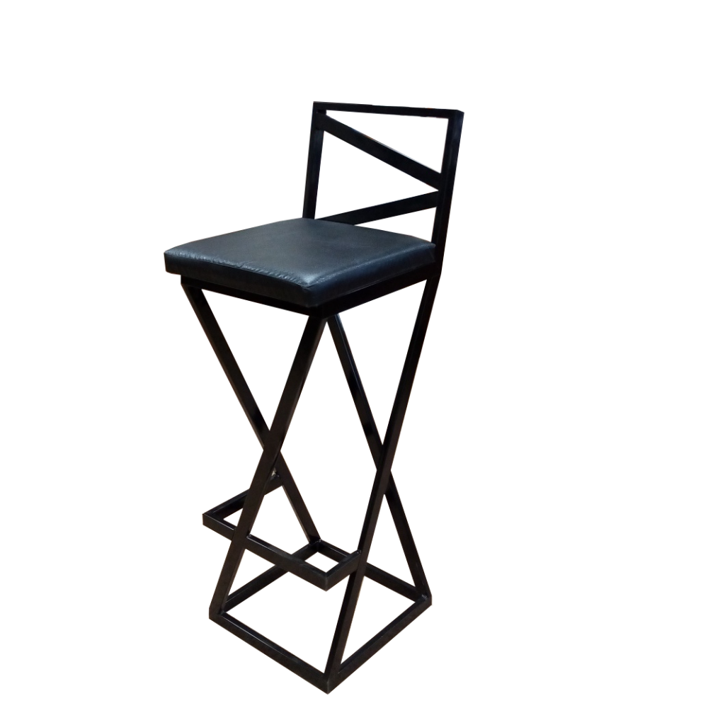 Барный стул New Victoria Лофт с мягким сиденьем Черный - черный