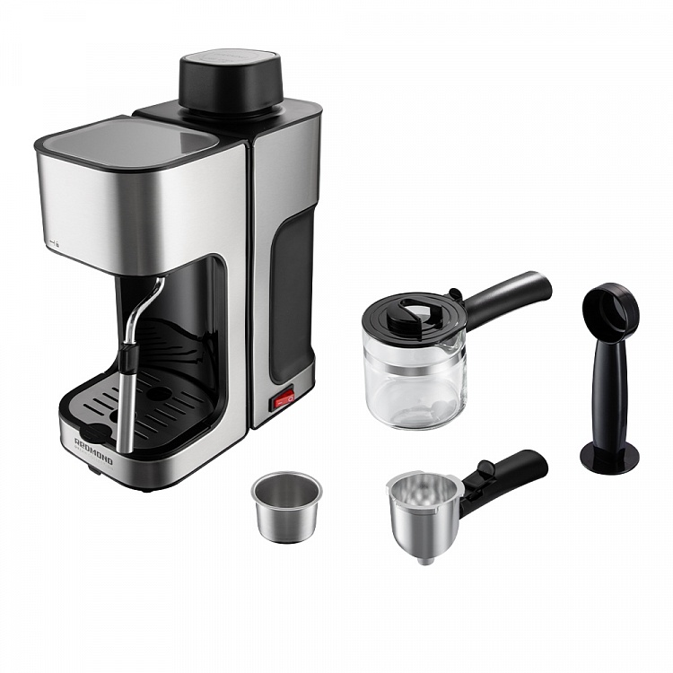 Кофеварка rcm. Кофеварка Redmond RCM-1524. Redmond RCM-1524. Кофеварка рожковая редмонд. Кофемашина Redmond RCM.