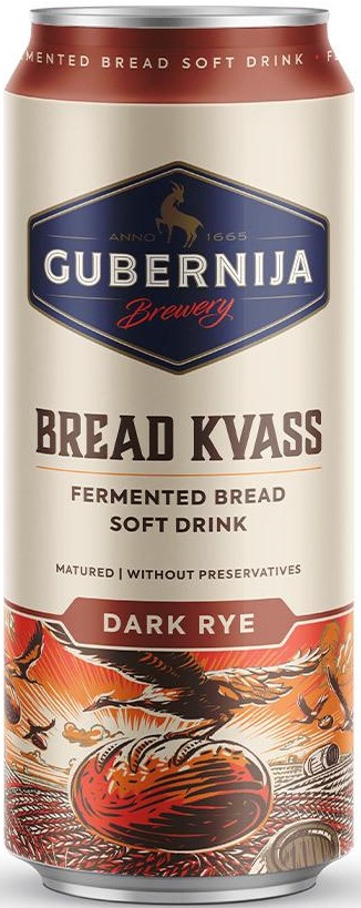 Из Литвы: Квас Gubernija BREAD Kvass, темный, 500 мл