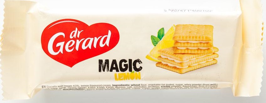 Из Польши: Печенье Dr Gerard Magic Lemon, с лимоном и сливками, 36,6 г
