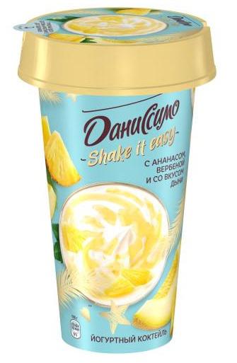 Йогурт Даниссимо Shake it easy с ананасом и экстрактом вербены 2,8% 190 г