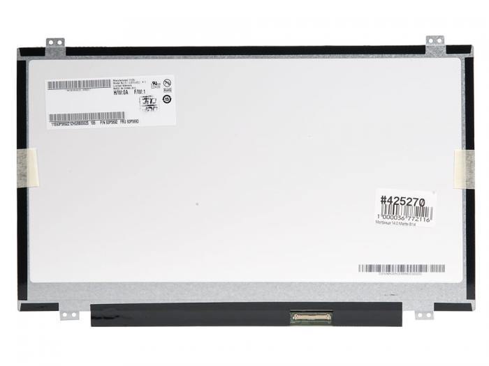 Матрица 14.0 Matte B140RW02 V.1, WXGA++ 1600x900, 40L, cветодиодная (LED), AU Optronics