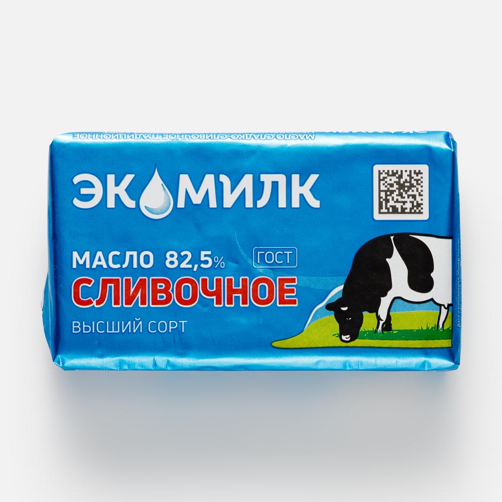 Купить масло сладко-сливочное Экомилк 82,5%, 180 г, цены на Мегамаркет | Артикул: 100029280529