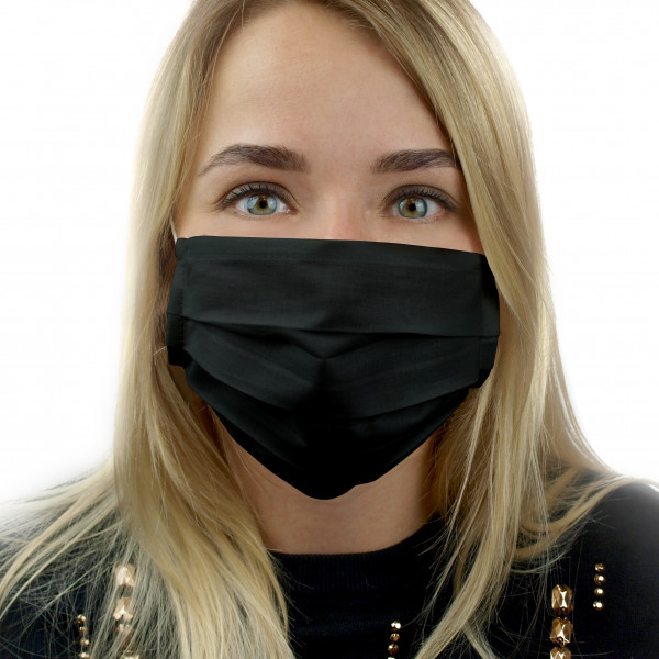 Многоразовая защитная маска MARENGO TEXTILE черная 1 шт.