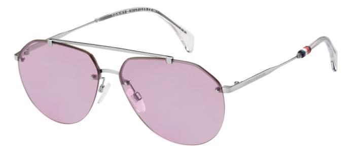 Солнцезащитные очки унисекс Tommy Hilfiger TH 1598/S, прозрачные/фиолетовые