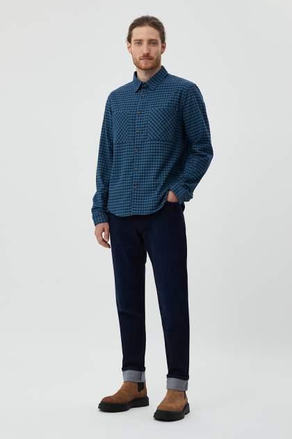 Рубашка мужская Finn Flare FAB210109, синий