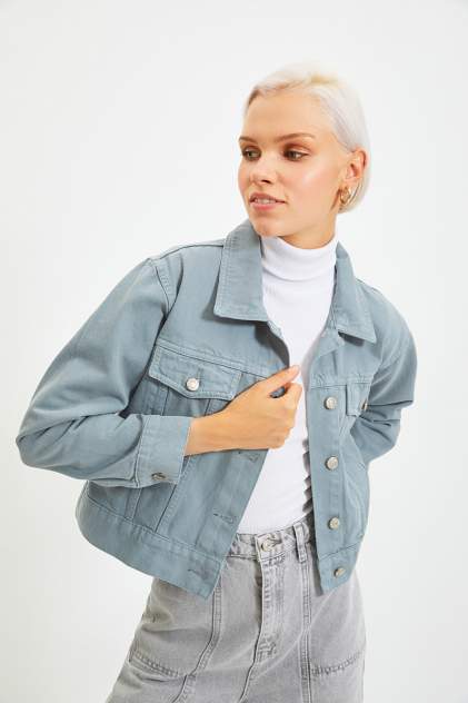 Женская джинсовая куртка Trendyol TWOAW22CE0225, голубой