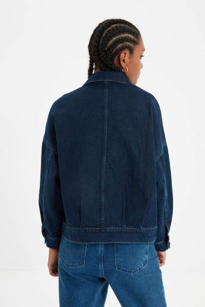 Женская джинсовая куртка Trendyol TWOAW22CE0126, синий