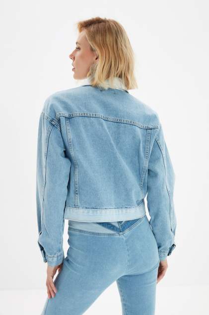 Женская джинсовая куртка Trendyol TWOAW22CE0159, голубой