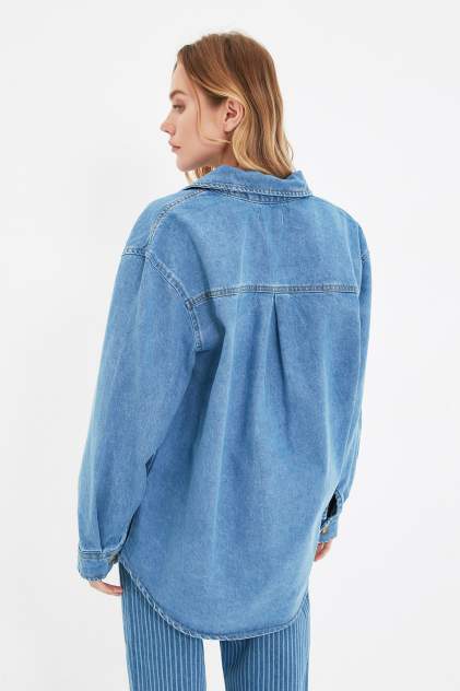 Женская джинсовая рубашка Trendyol TWOAW22GO0723, голубой
