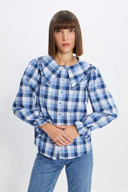 Женская рубашка Trendyol TWOAW22GO0318, голубой