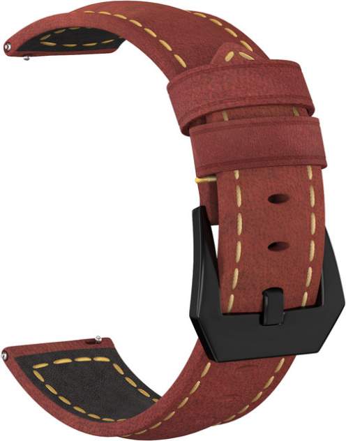 Ремешок для часов GSMIN Suede 2 Black 22 для GearS3/GalaxyWatch(46mm) Красный