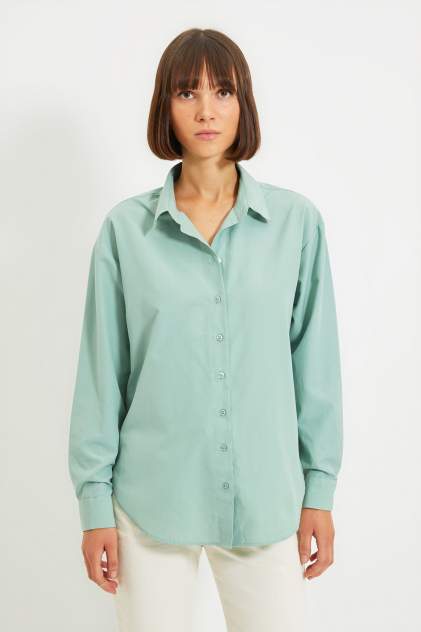 Женская рубашка Trendyol TWOAW20GO0107, зеленый