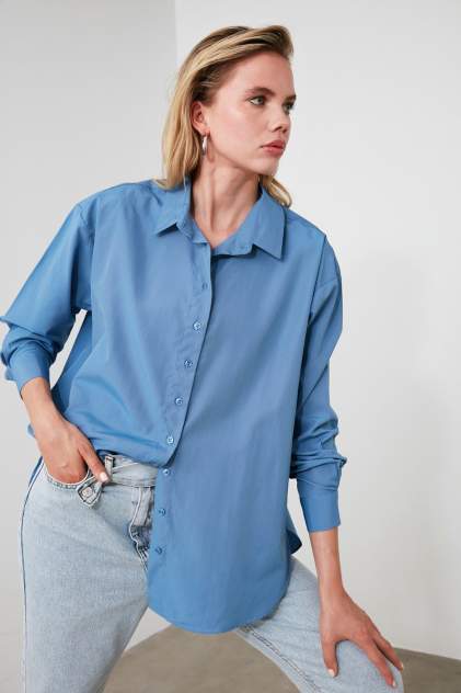 Женская рубашка Trendyol TWOAW20GO0107, синий