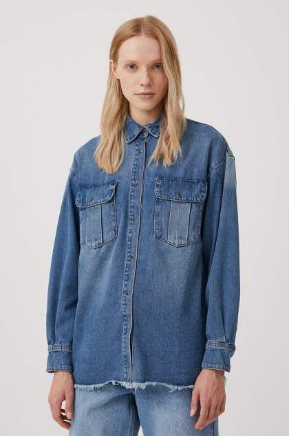 Женская джинсовая рубашка Finn Flare FAB15019, синий