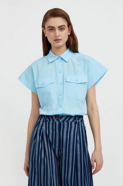 Женская рубашка Finn Flare S21-11082, голубой