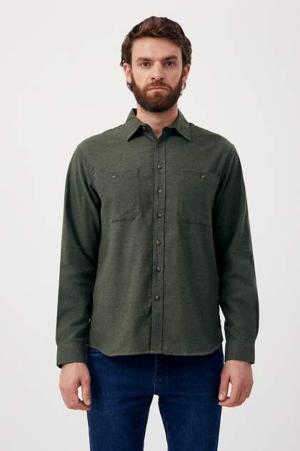 Рубашка мужская Finn Flare FWB61041, зеленый