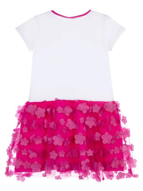 Платье детское PlayToday, цв.белый, розовый
