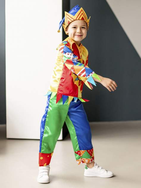 Карнавальный костюм Клоун, рост 110 см фото