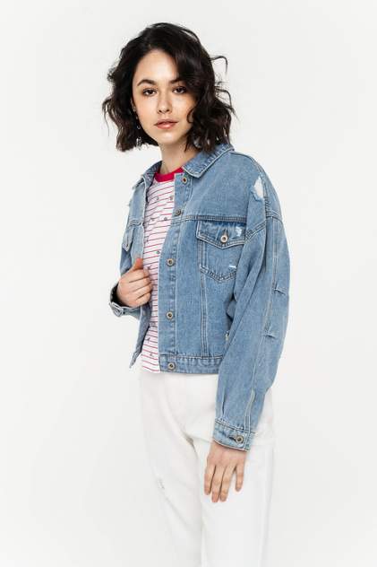 Женская джинсовая куртка befree 2021019631, голубой