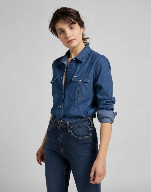 Женская джинсовая рубашка Lee L45SZSQE, синий