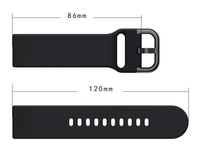 Сплошной ремешок унисекс MyPads Xiaomi Haylou Solar LS05 (22mm) черный