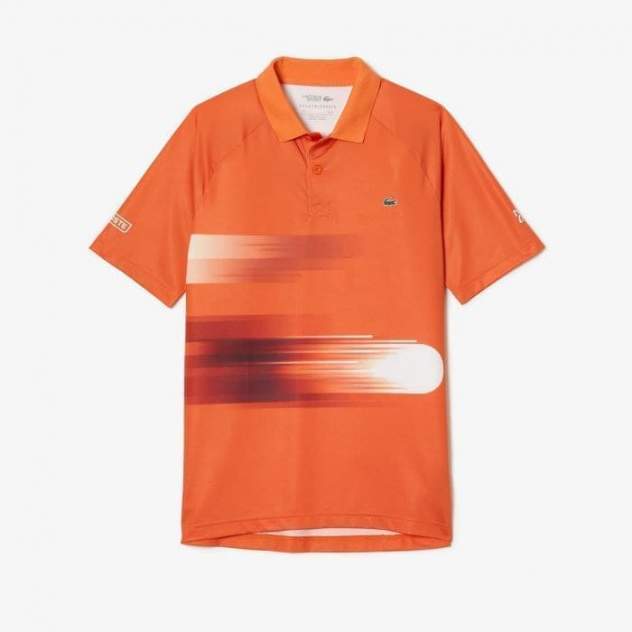 Polo lacoste orange blanc store