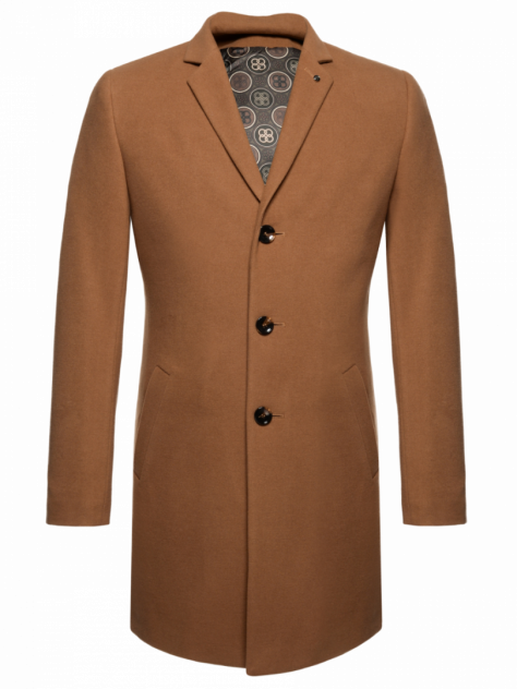 Мужское пальто Berkytt 106 К840.1 Slim-Fit, бежевый