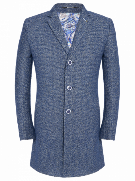 Мужское пальто Berkytt 106/1 Б1673 Slim-Fit, синий