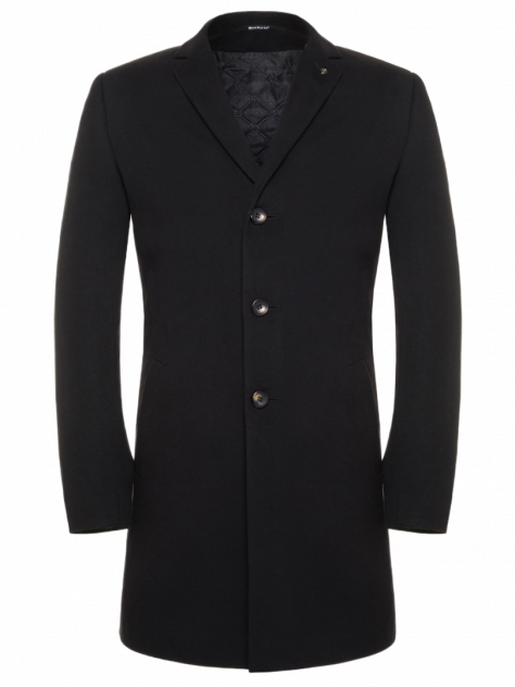 Мужское пальто Berkytt 106/1 К.1 Slim-Fit, черный