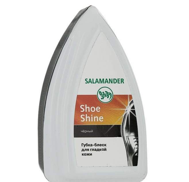Губка Salamander Shoe Shine для обуви из гладкой кожи черная
