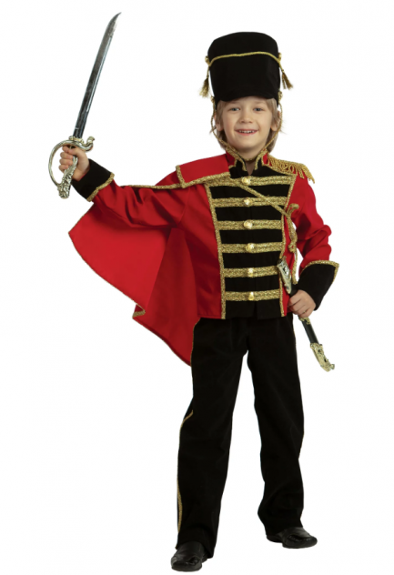 Карнавальный костюм Батик, цв. черный, красный