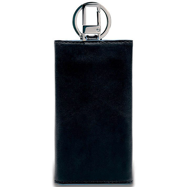 Ключница Piquadro Blue Square, черная, 6х12х2 см