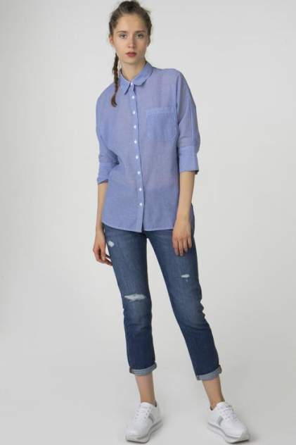 Рубашка женская Marimay 7171-7 синяя 44 RU