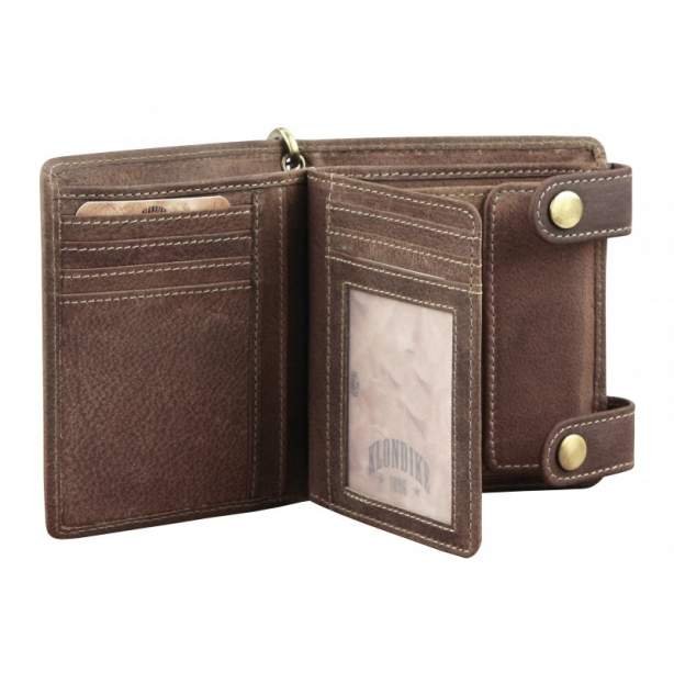 Бумажник Klondike Tim Bike, коричневый, 10,5x12,5x2,5 см