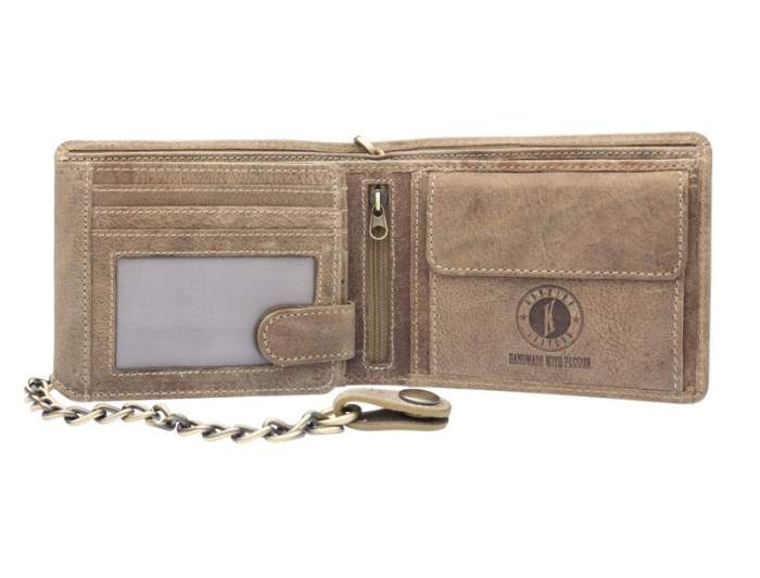 Бумажник Klondike Happy Eagle, коричневый, 12,5x10 см